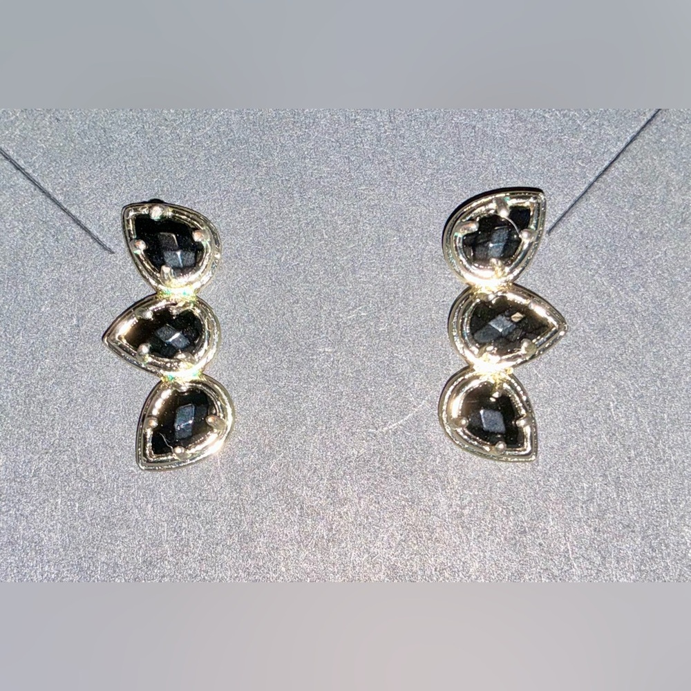 Kendra Scott Gold and Black Earrings
